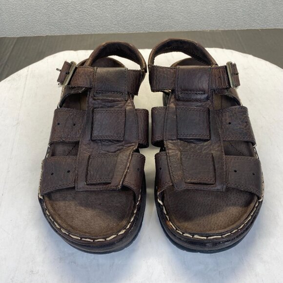 Bass 9M‎ Brown Leather,2551-972 Fisherman Sandals Summer Chunky 90s Y2K - Picture 1 of 14